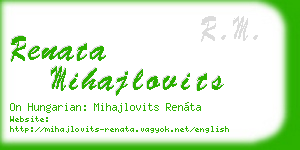 renata mihajlovits business card