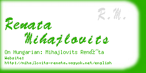 renata mihajlovits business card